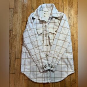 Plaid Button-Up Shirt Jacket #648